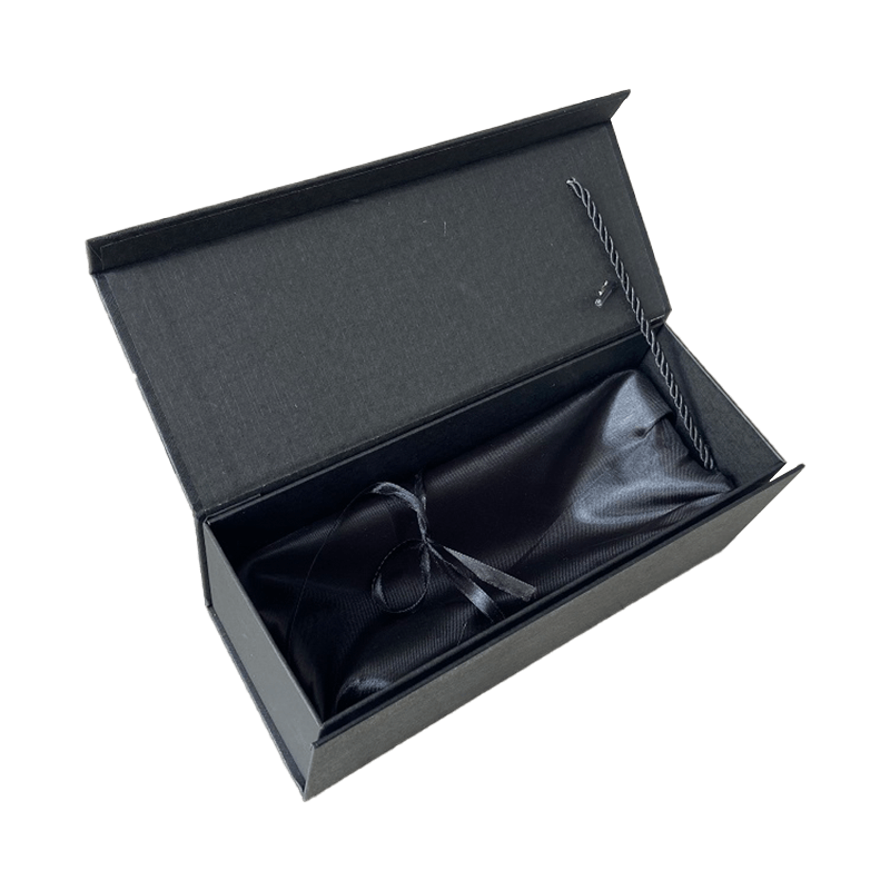 Boîtes à vin avec Logo personnalisé de luxe, boîte-cadeau en carton noir, emballage de boîtes-cadeaux pour bouteilles de vin