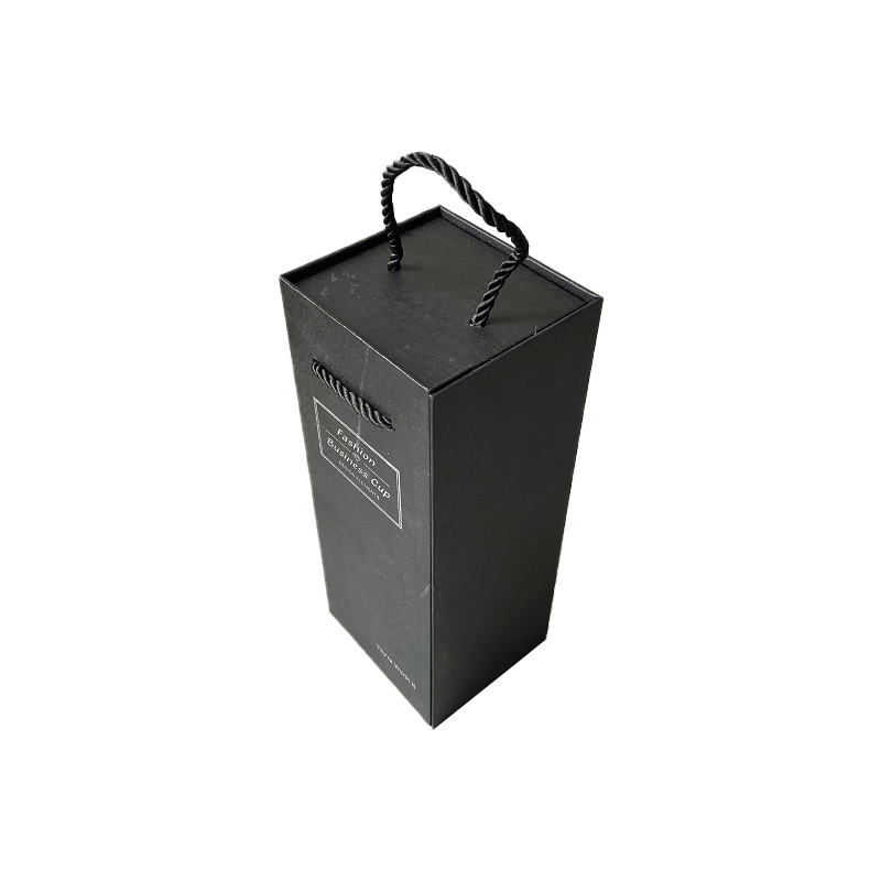Boîtes à vin avec Logo personnalisé de luxe, boîte-cadeau en carton noir, emballage de boîtes-cadeaux pour bouteilles de vin