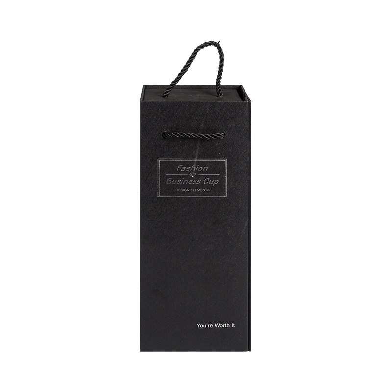 Boîtes à vin avec Logo personnalisé de luxe, boîte-cadeau en carton noir, emballage de boîtes-cadeaux pour bouteilles de vin