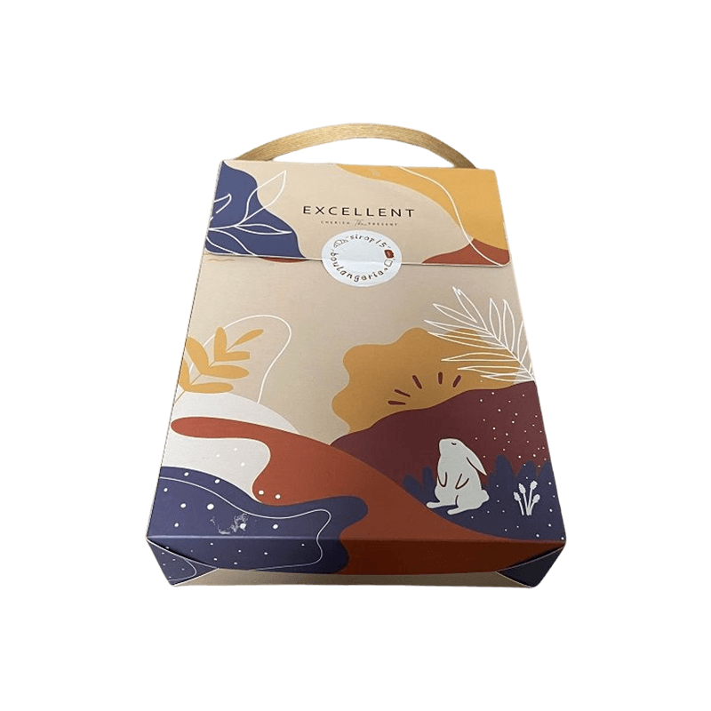 Offre spéciale Logo personnalisé boîtes sucrées biscuits en papier boîte en papier emballage boîte à biscuits en carton avec poignée
