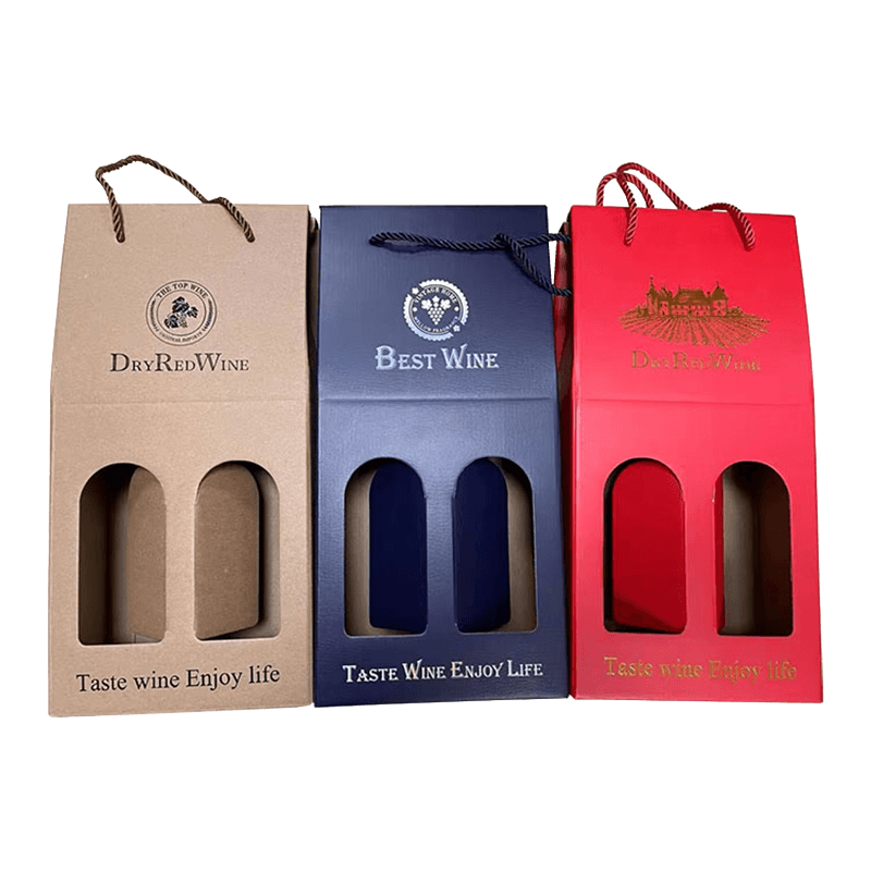 Logo personnalisé boîte-cadeau de vin de haute qualité boîte-cadeau de vin en carton de luxe boîte de papier de vin