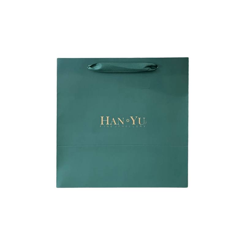 Sac cadeau personnalisé vert foncé estampé à chaud, sac en papier de Shopping de marque avec votre Logo 0wn