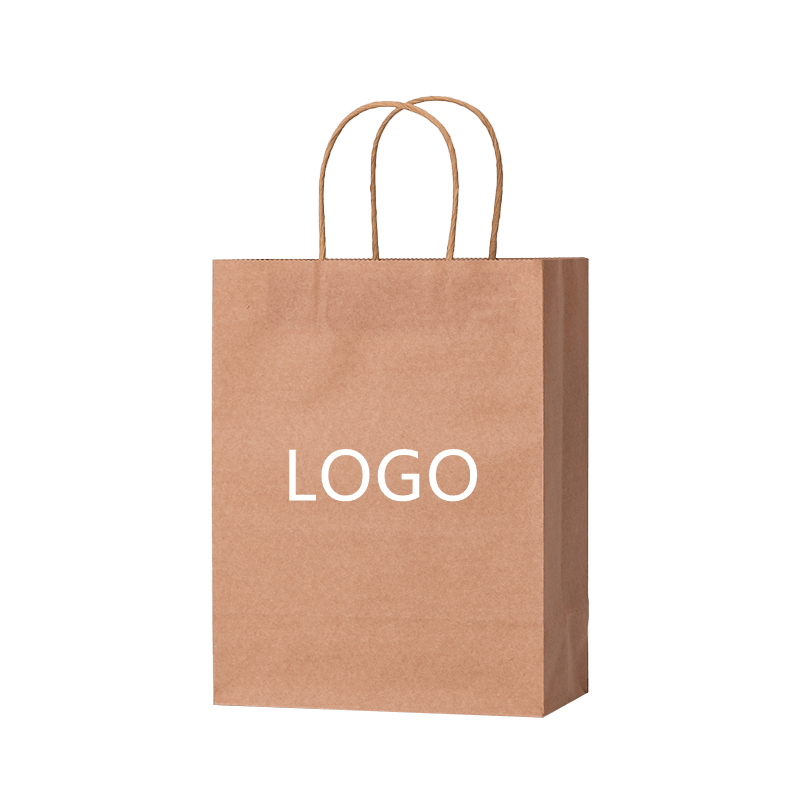 Sacs en papier Kraft personnalisés, emballage de thé au lait à emporter, fourre-tout, emballage cadeau, sacs de courses avec Logo